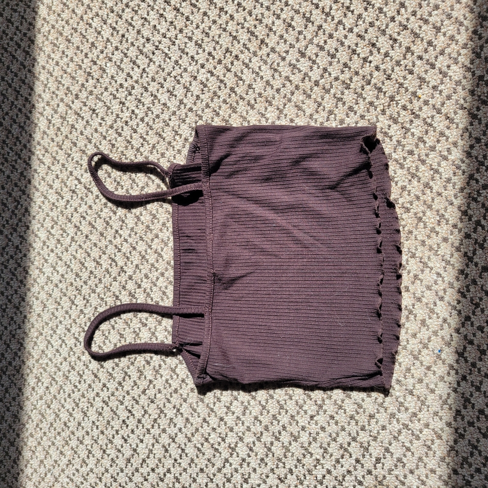 Brown Ribbed Tank - Picture 2 of 3